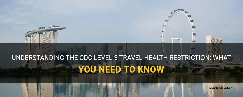 cdc level 3 travel health restriction