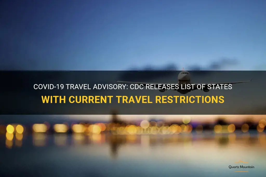 cdc list of states with travel restrictions