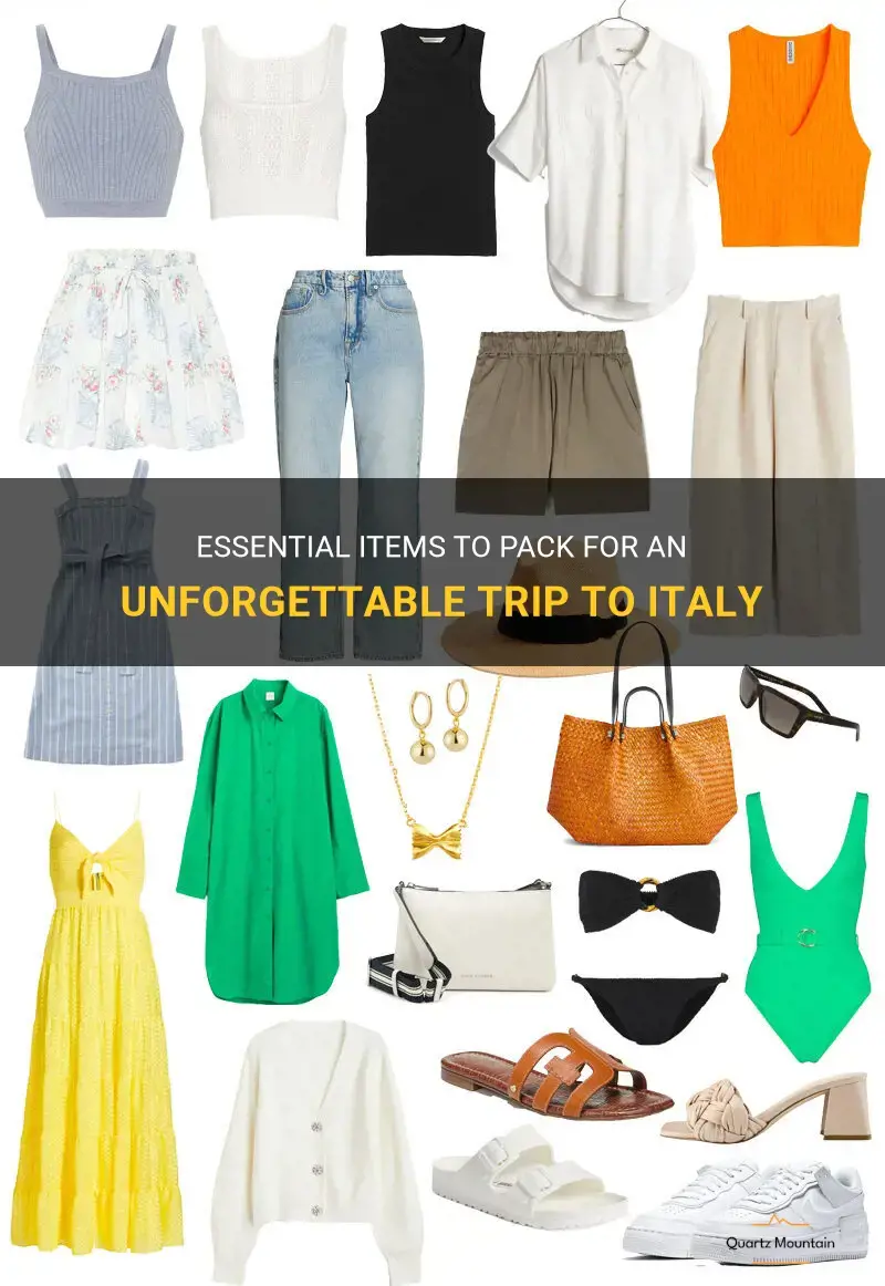 checklist of what to pack for italy
