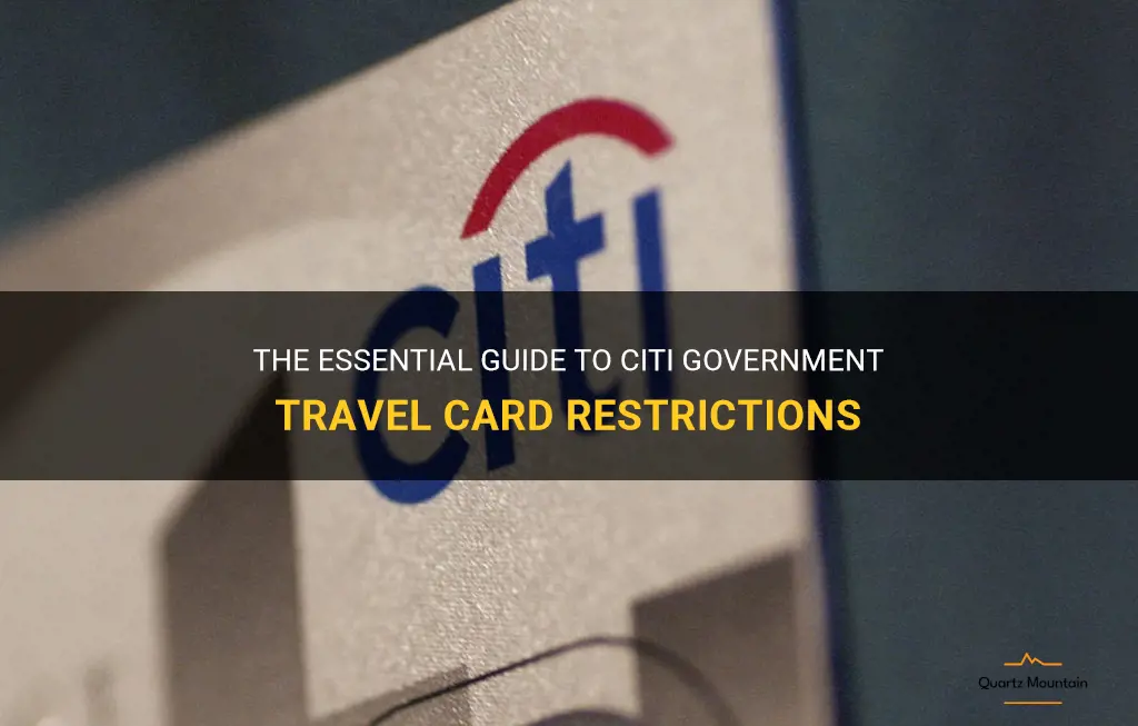 citi government travel card restricted
