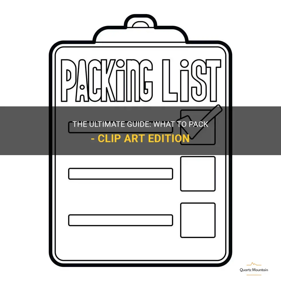 clip art what to pack