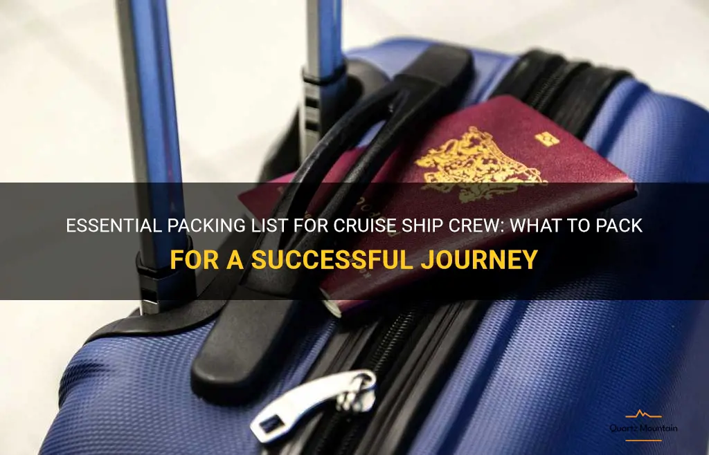 cruise ship crew what to pack