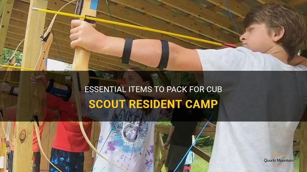 cub scout resident camp what to pack