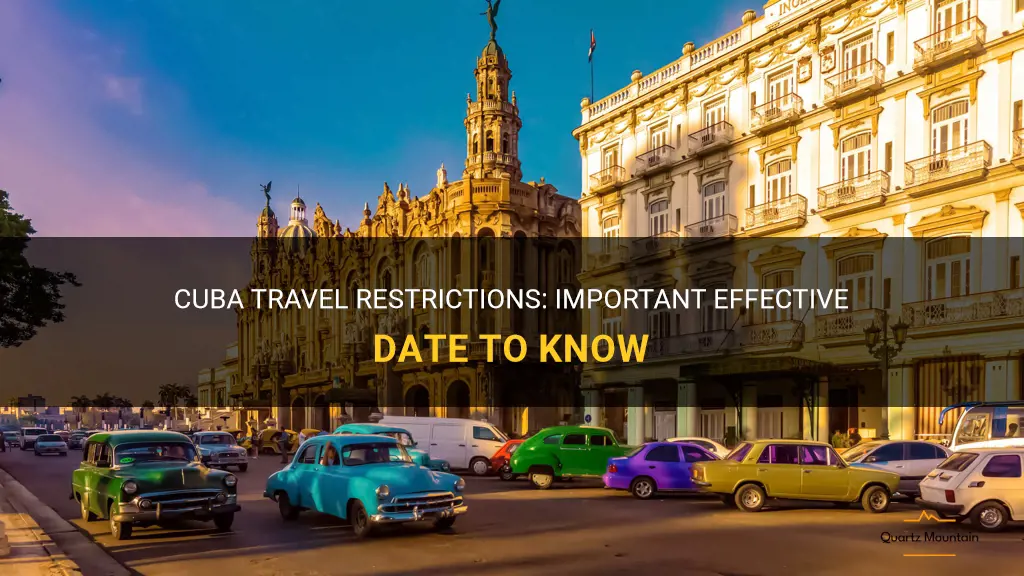 cuba travel restrictions effective date