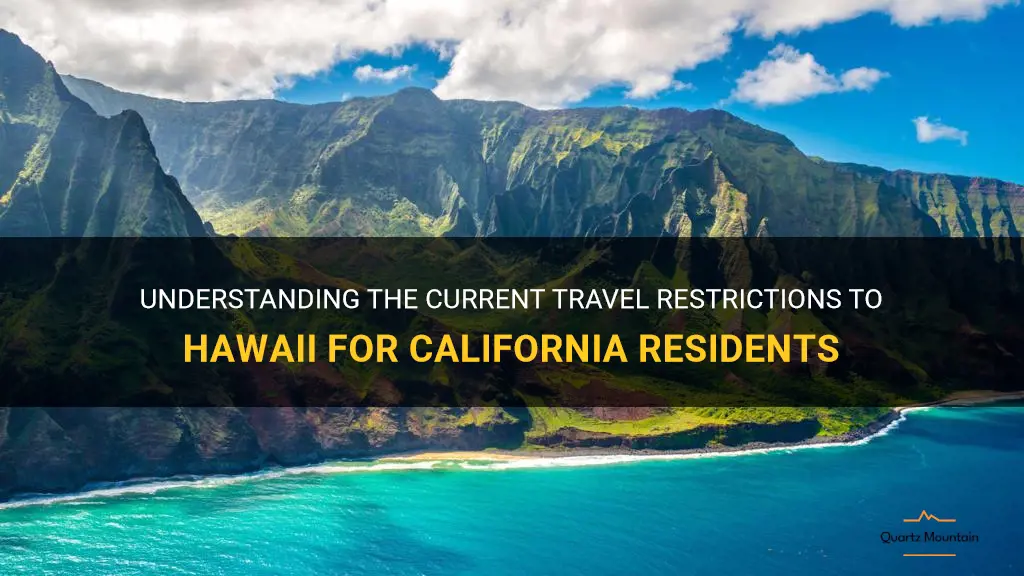 current travel restrictions to hawaii from california