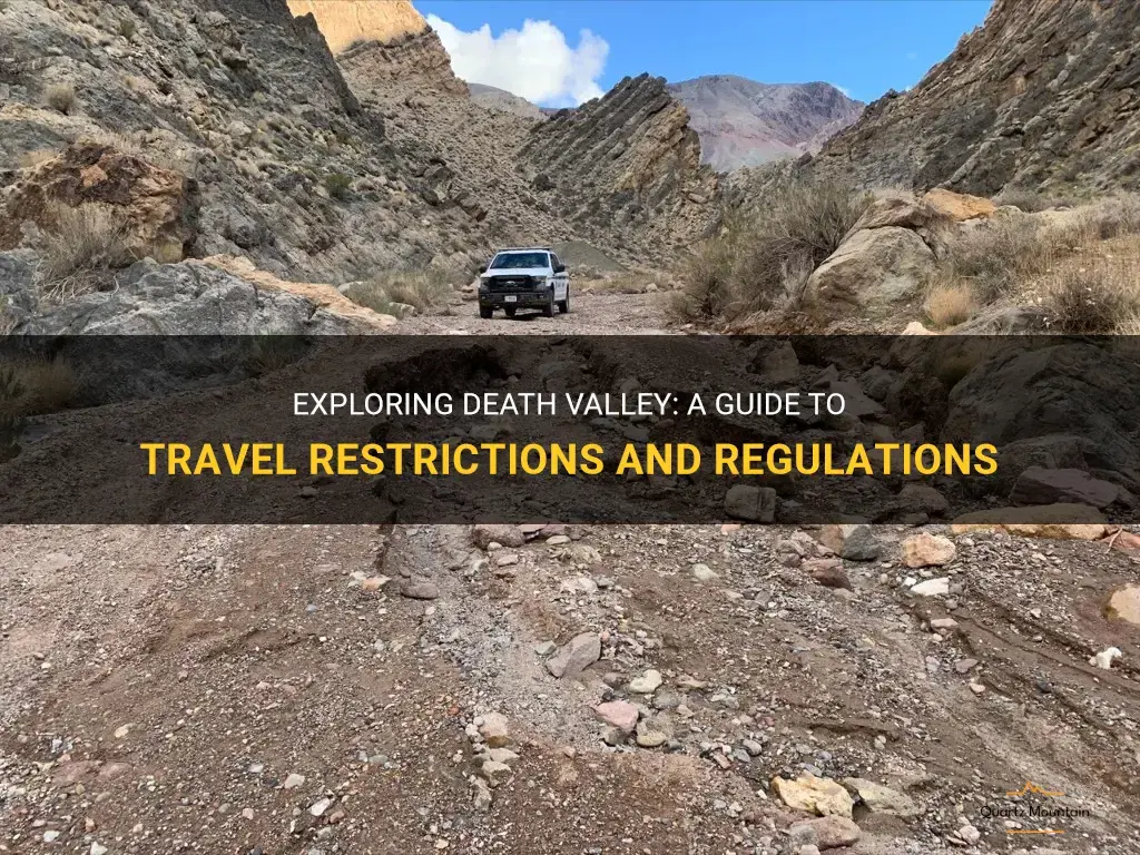 death valley travel restrictions