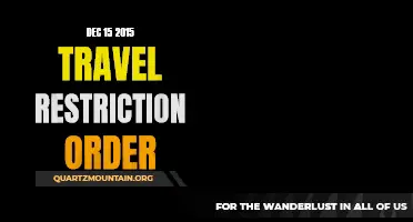 New Travel Restriction Order Imposed as of December 15, 2015: What You Need to Know