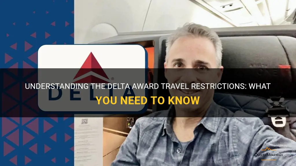 delta award travel restrictions