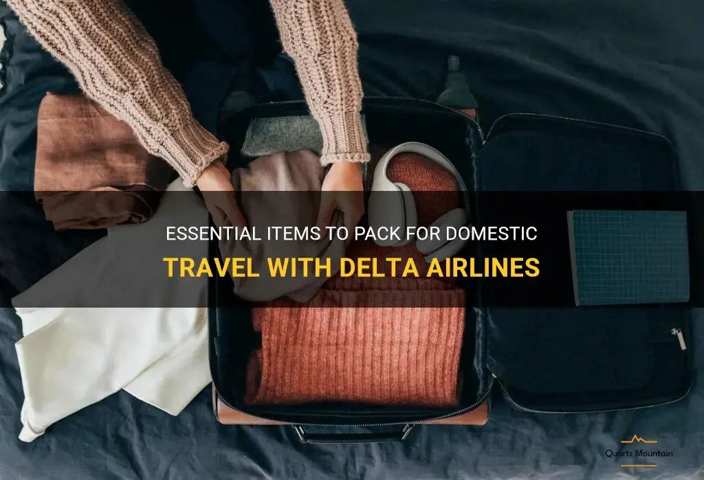 delta what to pack dometically