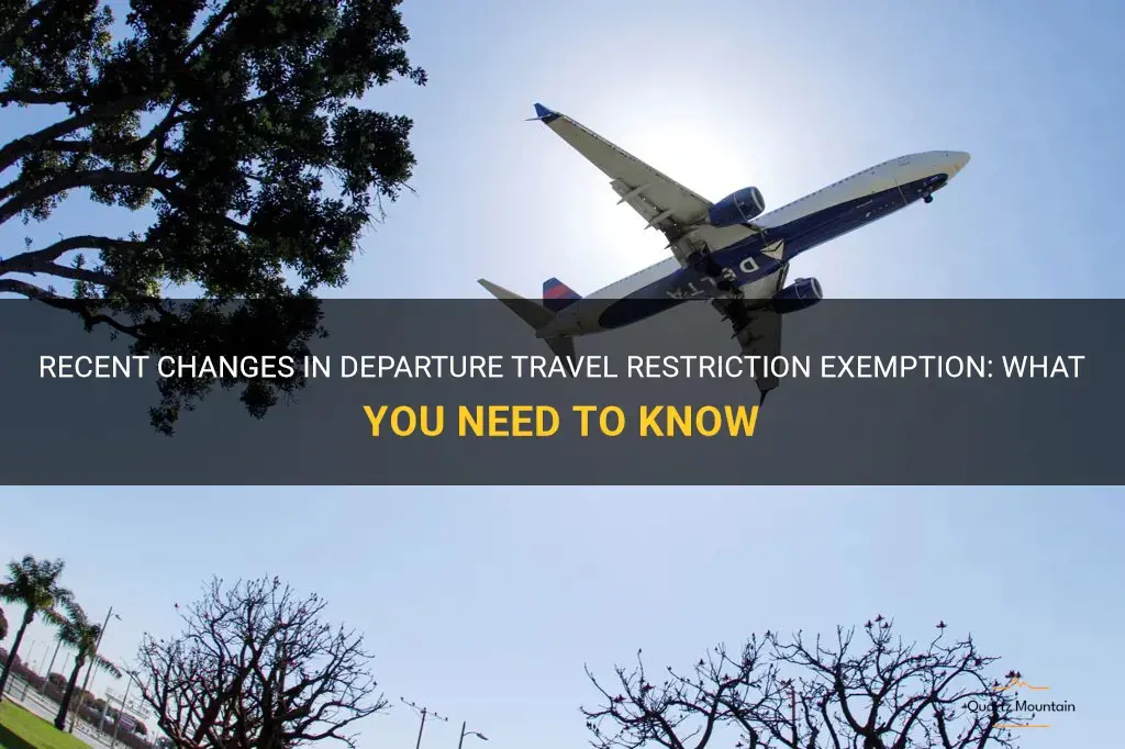 departure travel restriction exemption