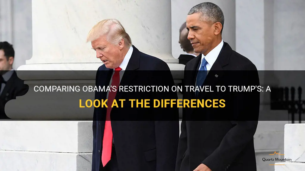 differences in obama restricting travel vs trump