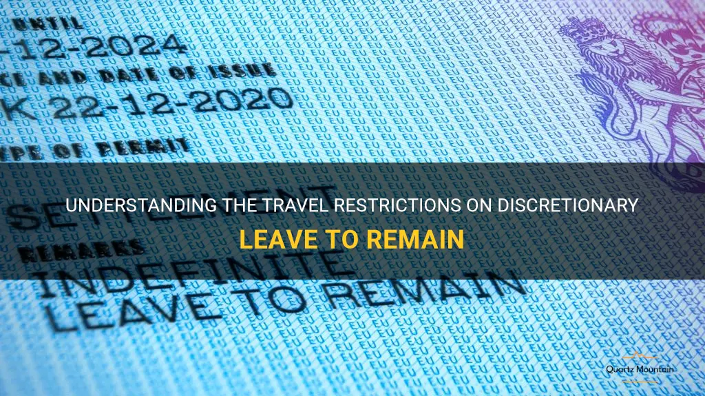 discretionary leave to remain travel restrictions