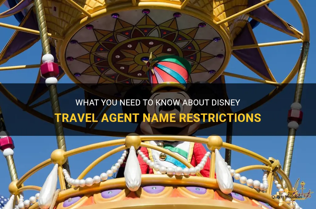 disney travel agent name restrictions