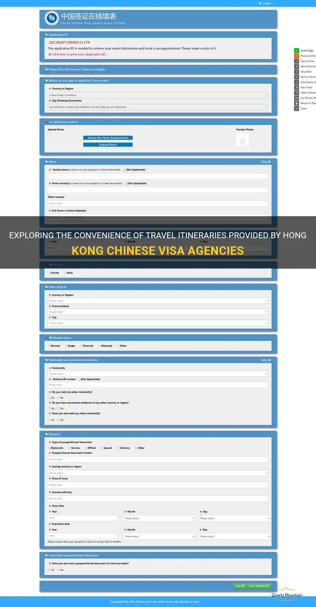 do hong kong chinese visa agencies provide travel itineraries
