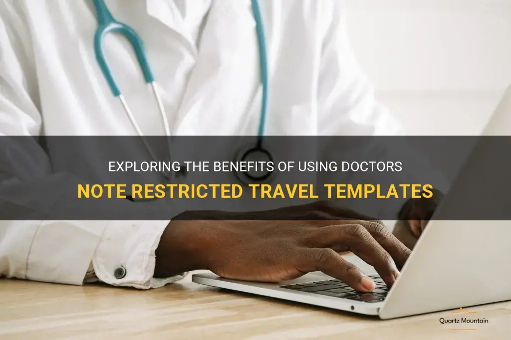 doctors note restricted travel template