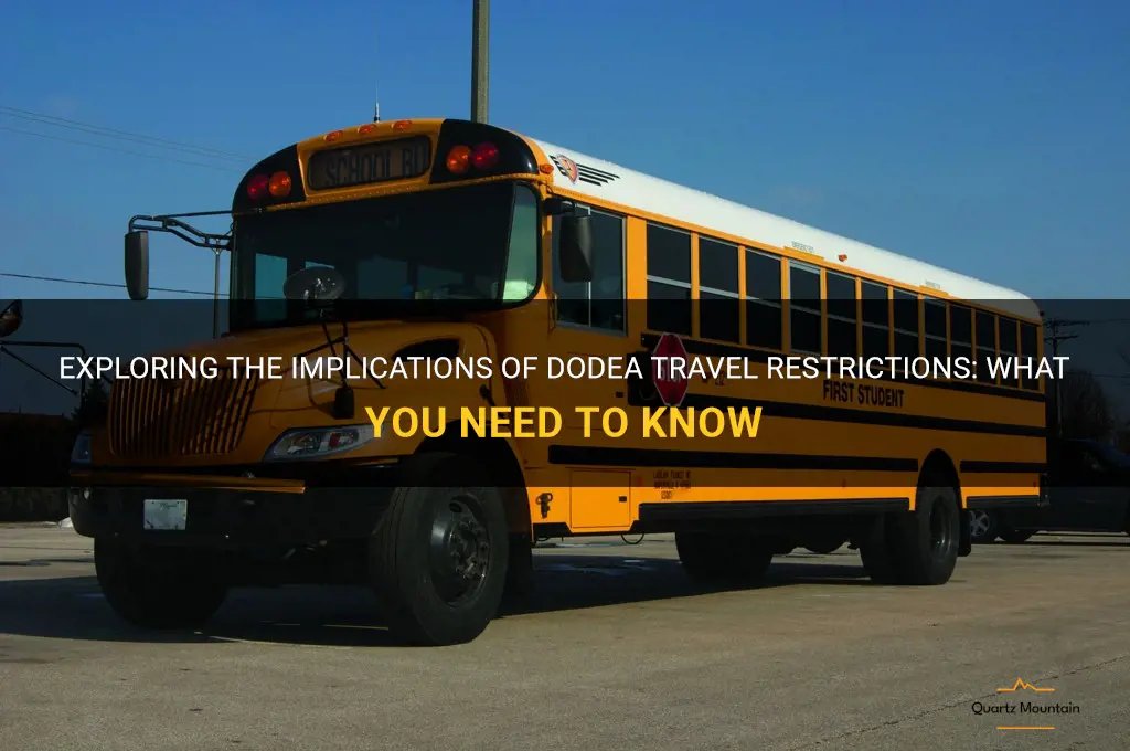 dodea travel restrictions