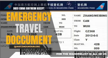 Does China Southern Accept Emergency Travel Documents?