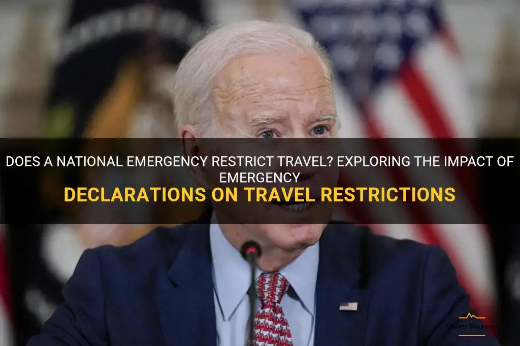 does national emergency restrict travel