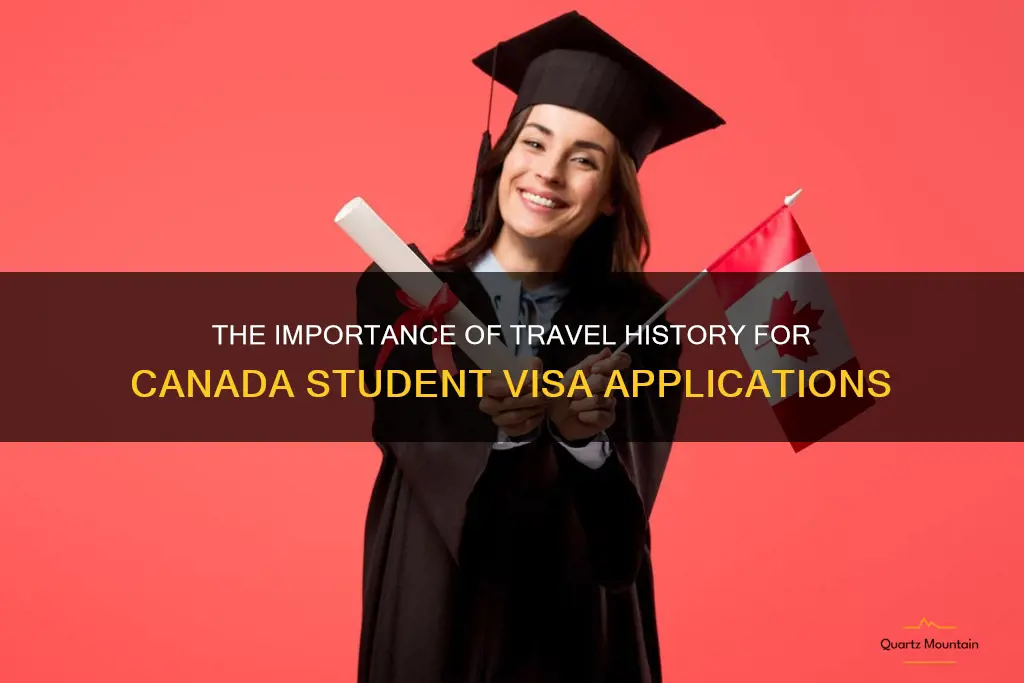 does travel history matter for canada student visa