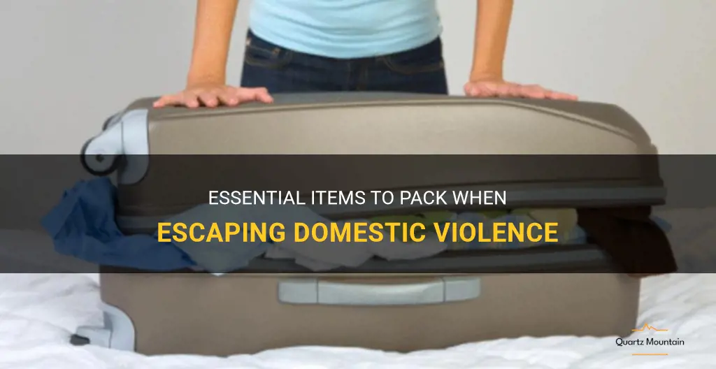 domestic violence what to pack