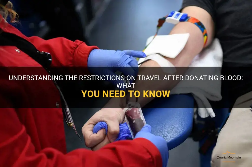 donate blood restrictions travel