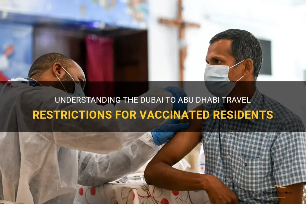 dubai to abu dhabi travel restrictions for vaccinated residents