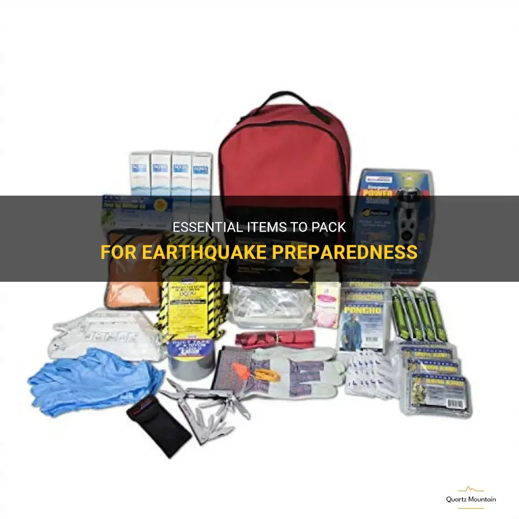 earthquake what to pack