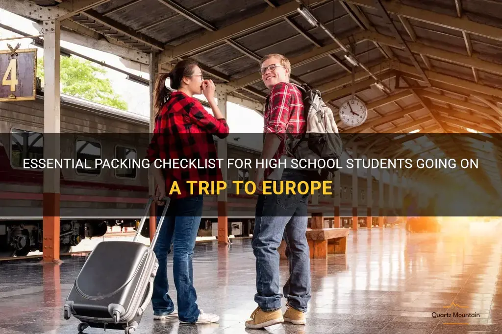 europe trip high school students what to pack