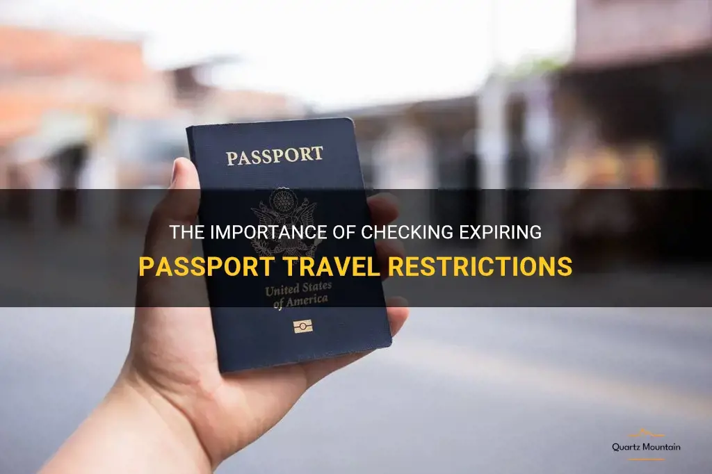 expiring passport travel restrictions
