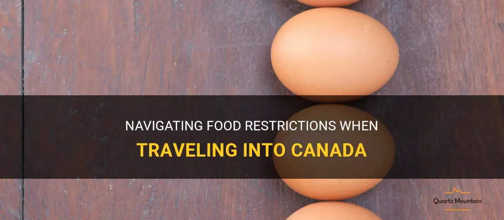 food restrictions for traveling into canada