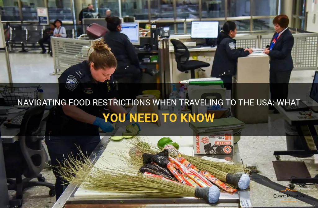 food restrictions when travelling to usa