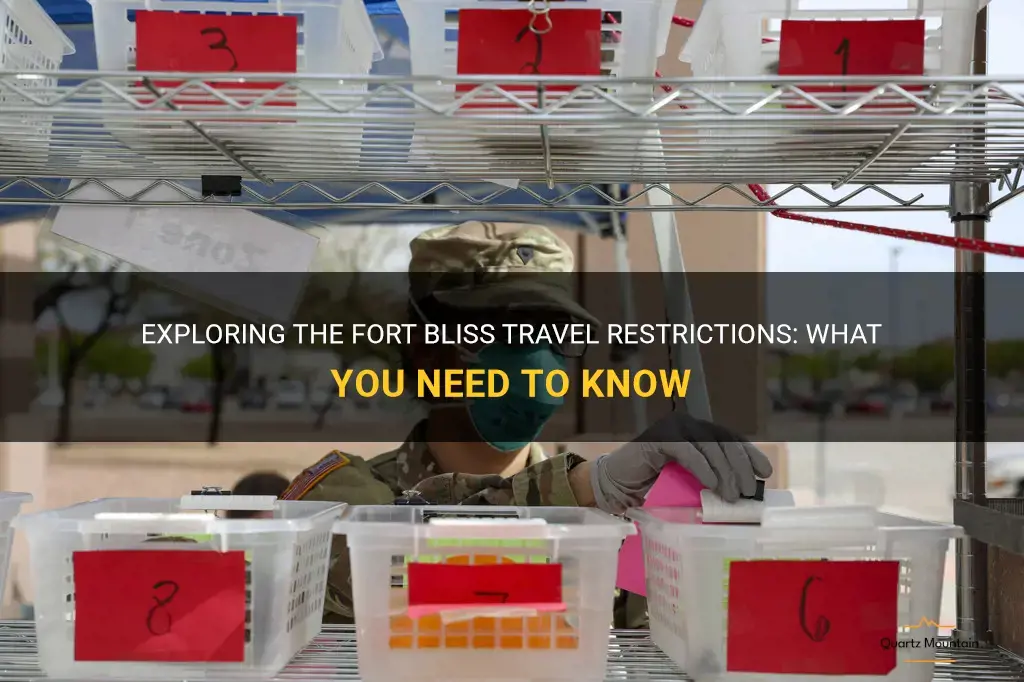 fort bliss travel restrictions