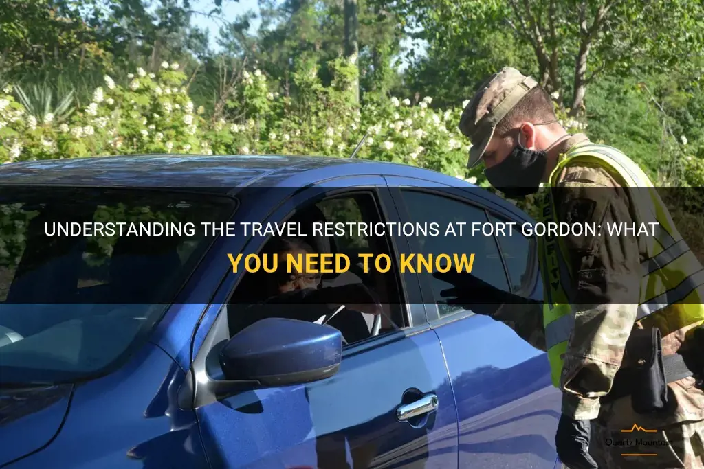 fort gordon travel restriction