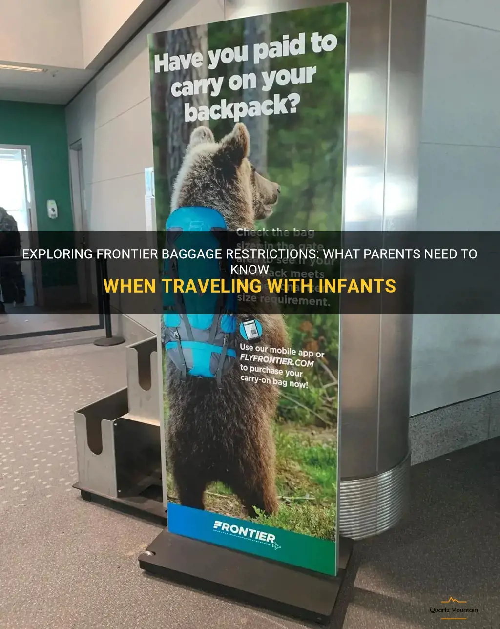 fronteir baggage restrictions for those traveling with infants