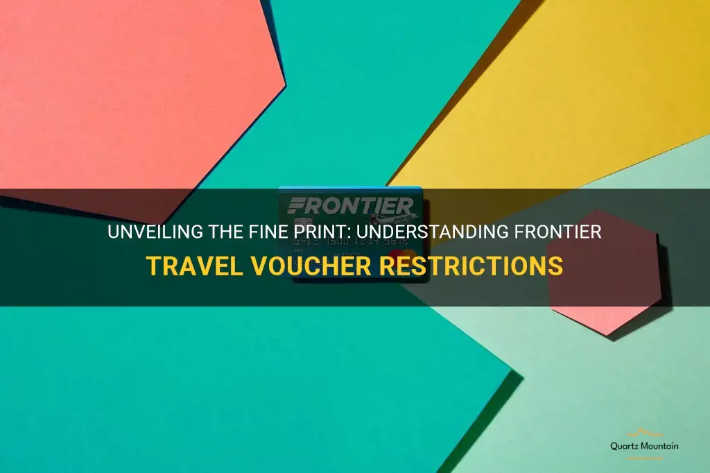 frontier travel voucher restrictions
