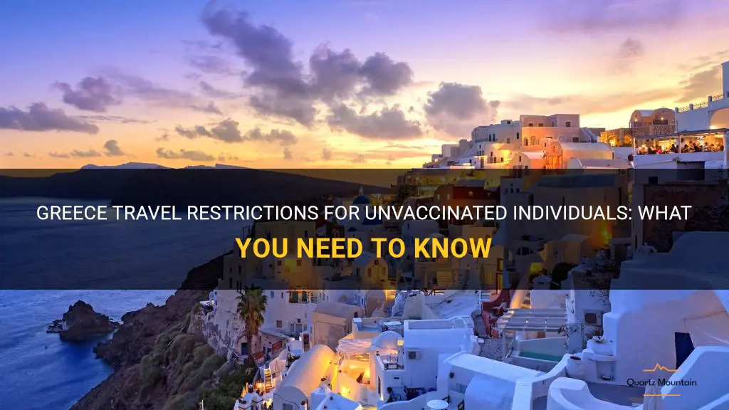 greece travel restrictions for unvaccinated