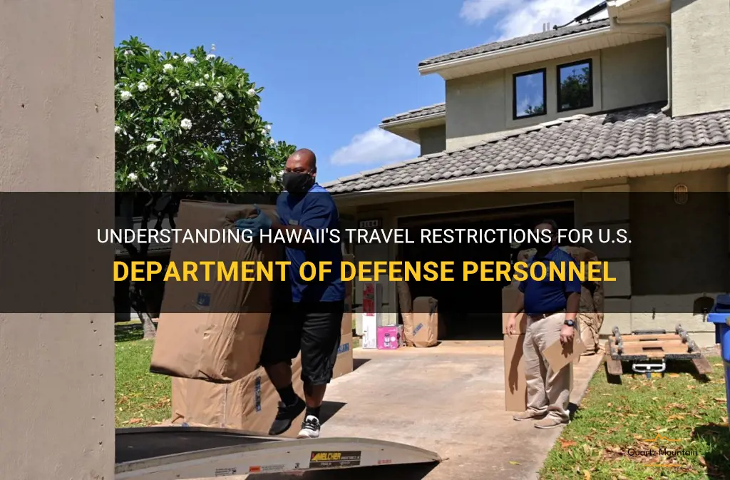 hawaii dod travel restrictions