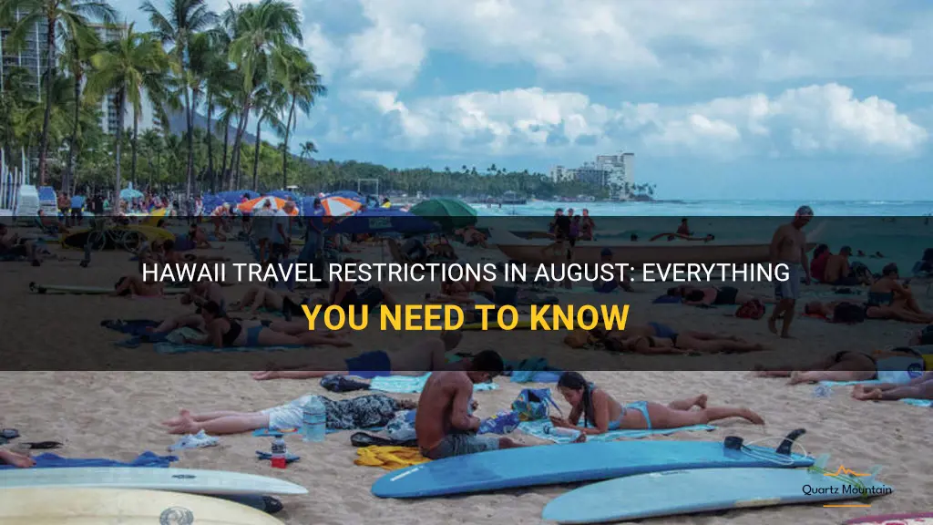 hawaii travel restrictions august