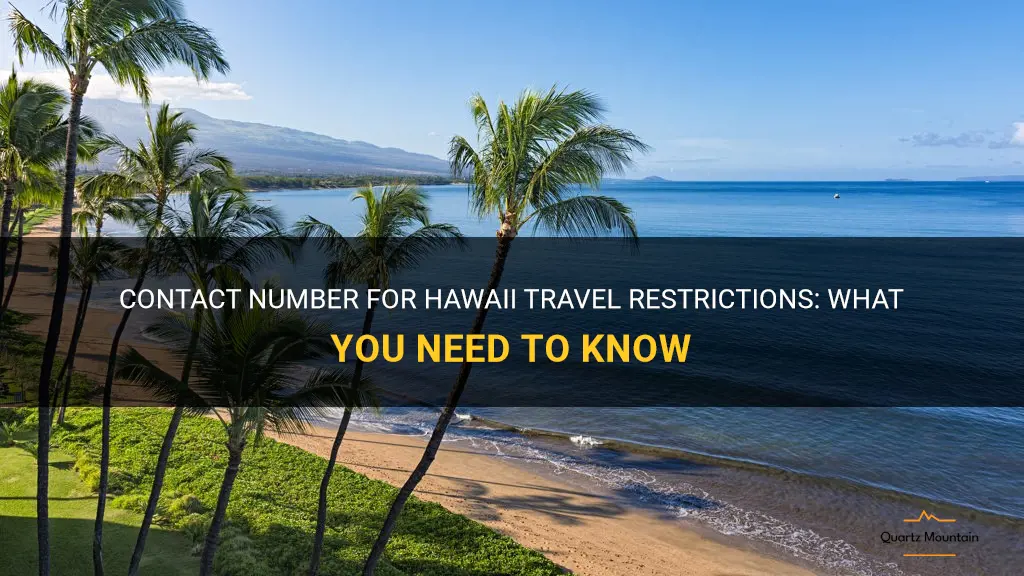 hawaii travel restrictions contact number