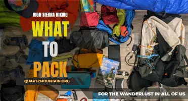 Essential Items to Pack for High Sierra Hiking Adventures
