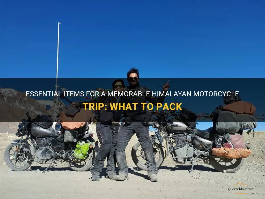himalayan motorcycle trip what to pack