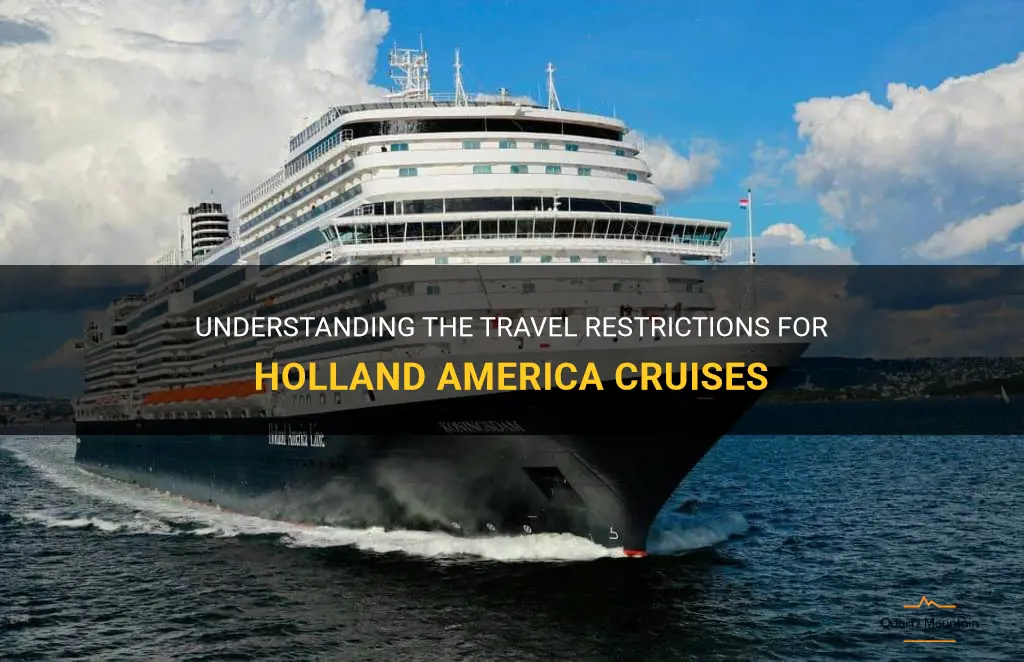 holland america travel restrictions