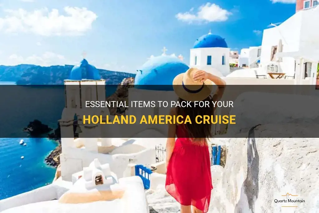 holland america what to pack