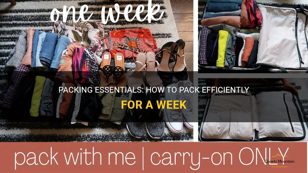 how and what to pack for a week