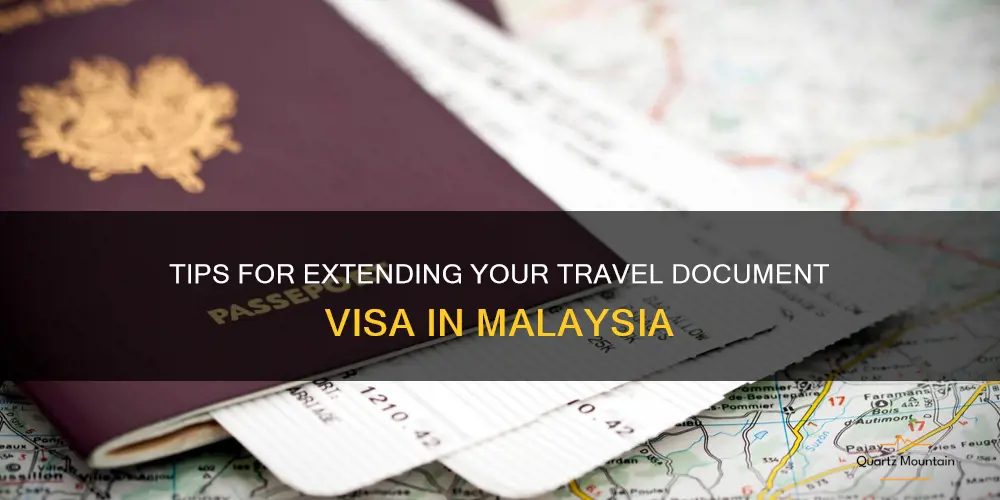 how can i extend travel ducoment visa in malaysia