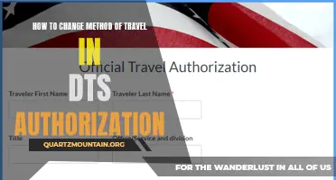How to Modify the Method of Travel in DTS Authorization