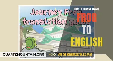 How to Change Travel Frog to English: A Simple Guide