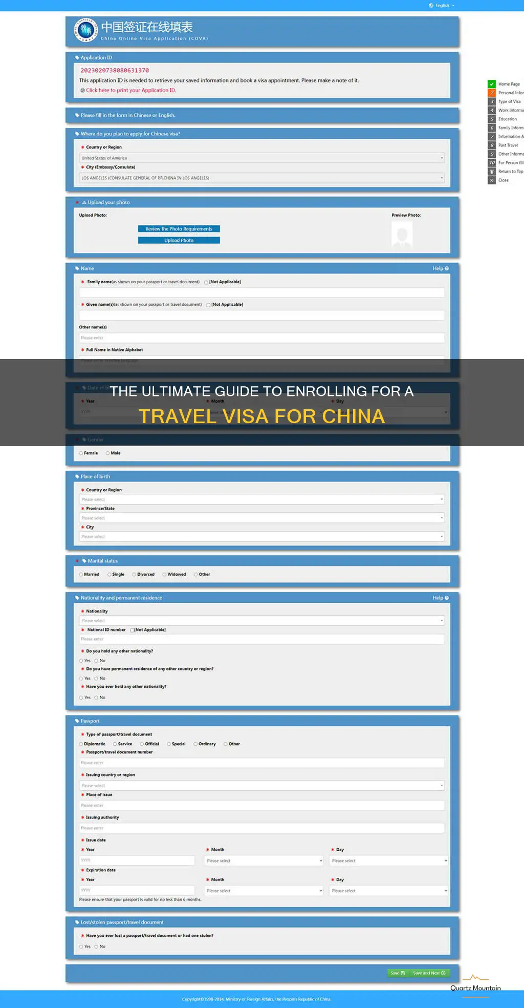 how to enroll for a travel visa for china