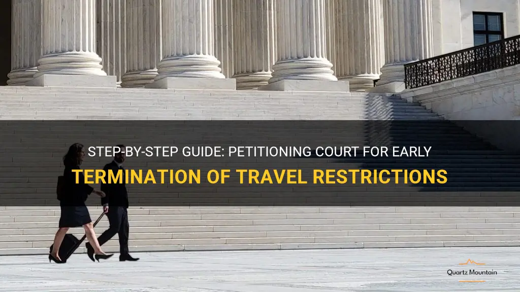 how to petition court for early termination of travel restrictions