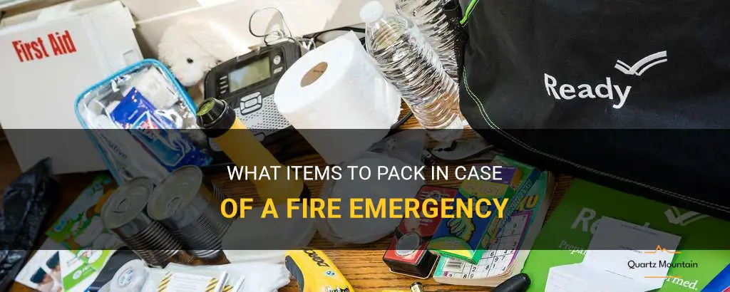 in case of fire what to pack